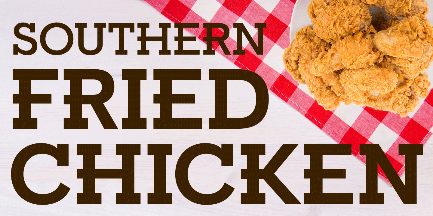 Przykład czcionki Fried Chicken SC Thin Italic